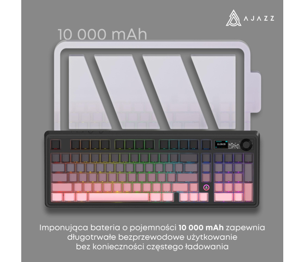 Ajazz AK980 V2 Gift Switch V2 Gradient Pink z ekranem - 1536372 - zdjęcie 13